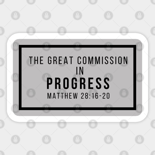 The Great Commission Matthew in Progress 28:16-20 Sticker by Mission Bear